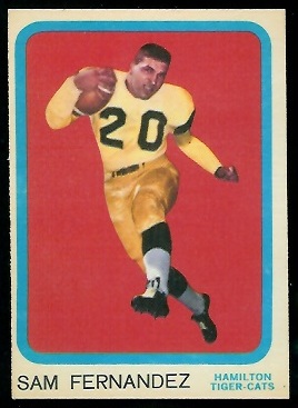 Sam Fernandez 1963 Topps CFL football card