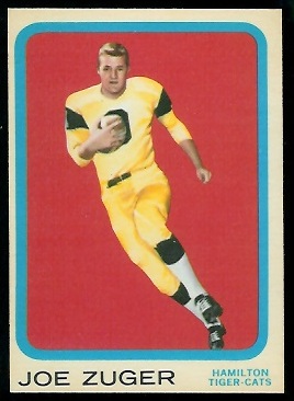 Joe Zuger 1963 Topps CFL football card