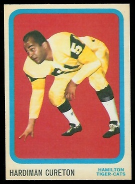 Hardiman Cureton 1963 Topps CFL football card