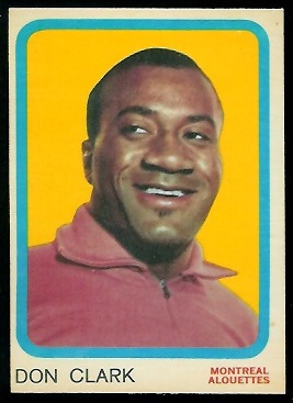 Don Clark 1963 Topps CFL football card