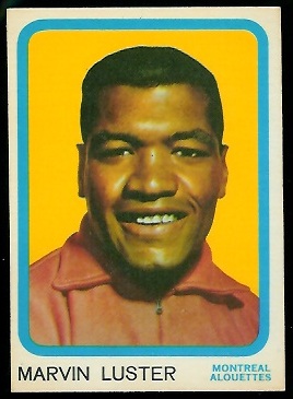 Marv Luster 1963 Topps CFL football card