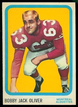 Bobby Jack Oliver 1963 Topps CFL football card