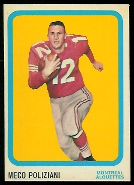 Meco Poliziani 1963 Topps CFL football card