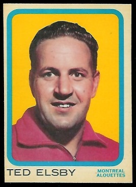 Ted Elsby 1963 Topps CFL football card