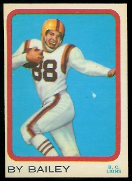 By Bailey 1963 Topps CFL football card By Bailey 1963 Topps CFL football card