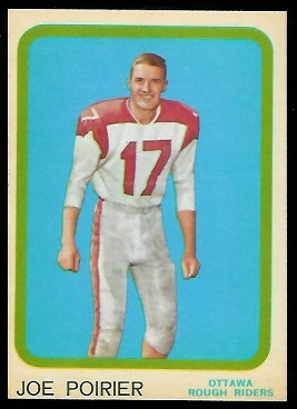 Joe Poirier 1963 Topps CFL football card