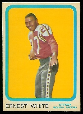 Ernie White 1963 Topps CFL football card