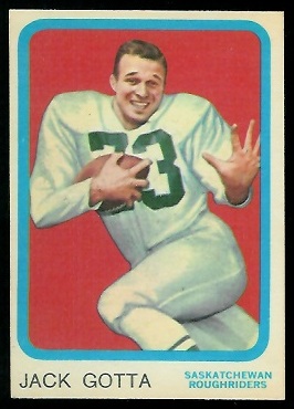 Jack Gotta 1963 Topps CFL football card