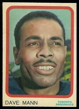 Dave Mann 1963 Topps CFL football card Dave Mann 1963 Topps CFL football card