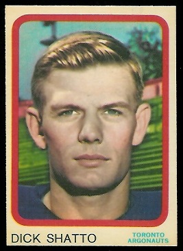 Dick Shatto 1963 Topps CFL football card