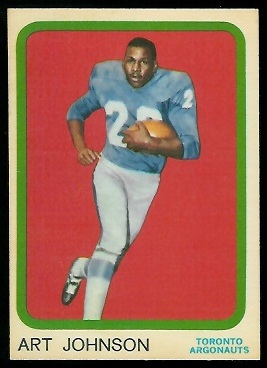 Art Johnson 1963 Topps CFL football card