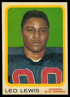 Leo Lewis 1963 Topps CFL football card