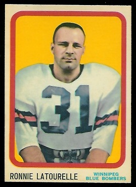 Ron Latourelle 1963 Topps CFL football card