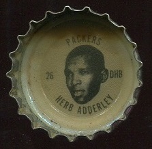 Herb Adderley 1964 Coke Caps Packers football card