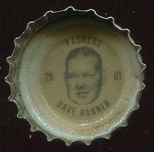 Dave Hanner 1964 Coke Caps Packers football card