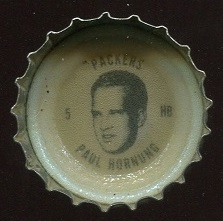 Paul Hornung 1964 Coke Caps Packers football card