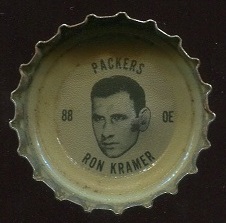 Ron Kramer 1964 Coke Caps Packers football card