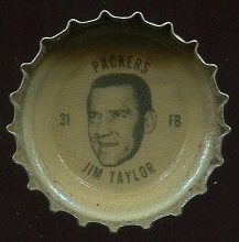Jim Taylor 1964 Coke Caps Packers football card