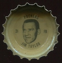 Jim Taylor 1964 Coke Caps Packers football card