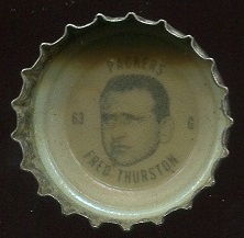 Fuzzy Thurston 1964 Coke Caps Packers football card Fuzzy Thurston 1964 Coke Caps Packers football card