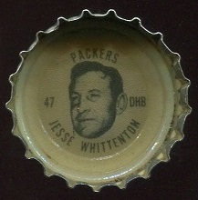 Jesse Whittenton 1964 Coke Caps Packers football card