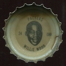 Willie Wood 1964 Coke Caps Packers football card