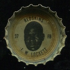 J.W. Lockett 1964 Coke Caps Redskins football card