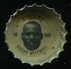 Bobby Mitchell 1964 Coke Caps Redskins football card
