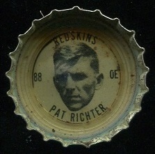 Pat Richter 1964 Coke Caps Redskins football card