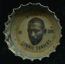 Lonnie Sanders 1964 Coke Caps Redskins football card