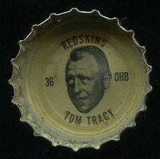 Tom Tracy 1964 Coke Caps Redskins football card