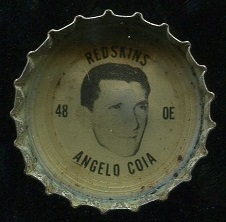 Angelo Coia 1964 Coke Caps Redskins football card