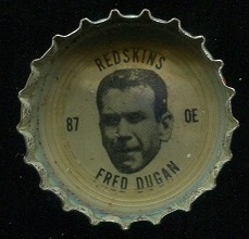 Fred Dugan 1964 Coke Caps Redskins football card