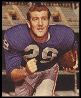 Alex Webster 1964 Kahns football card