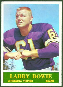 Larry Bowie 1964 Philadelphia football card