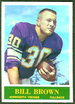 Bill Brown 1964 Philadelphia football card