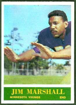 Jim Marshall 1964 Philadelphia football card