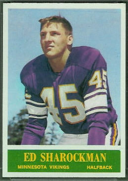 Ed Sharockman 1964 Philadelphia football card