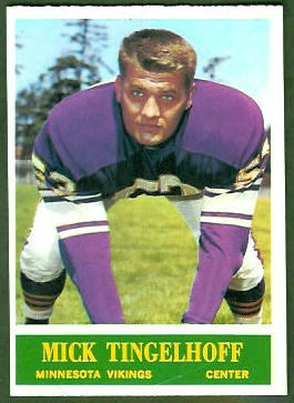 Mick Tingelhoff 1964 Philadelphia football card