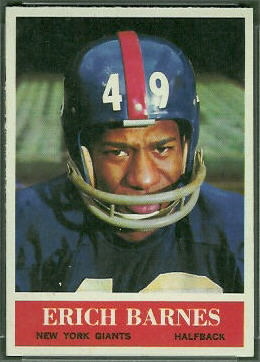 Erich Barnes 1964 Philadelphia football card