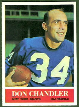 Don Chandler 1964 Philadelphia football card