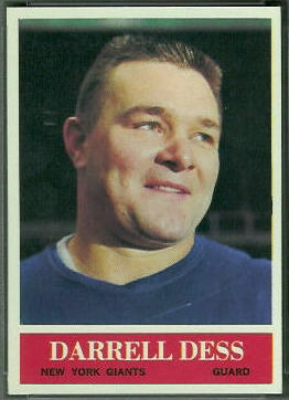 Darrell Dess 1964 Philadelphia football card