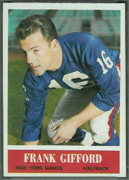 Frank Gifford 1964 Philadelphia football card Frank Gifford 1964 Philadelphia football card