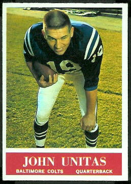 John Unitas 1964 Philadelphia football card