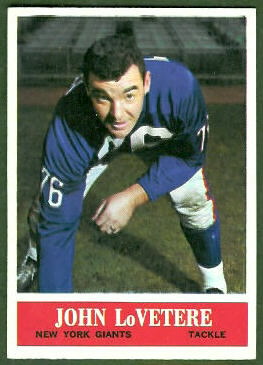 John LoVetere 1964 Philadelphia football card