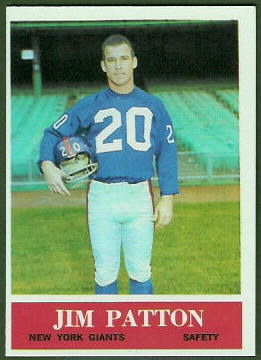 Jim Patton 1964 Philadelphia football card