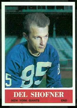 Del Shofner 1964 Philadelphia football card