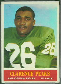 Clarence Peaks 1964 Philadelphia football card