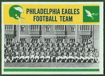 Philadelphia Eagles Team 1964 Philadelphia football card