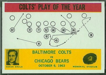 Colts Play of the Year 1964 Philadelphia football card